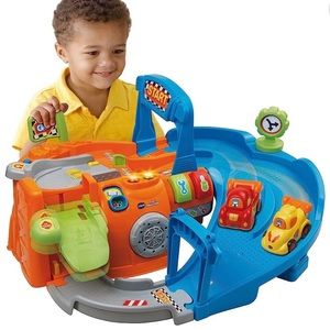 V-Tech - Go! Go! Smart Wheels 2 In 1 Race Track Playset - Complete w/Instruction